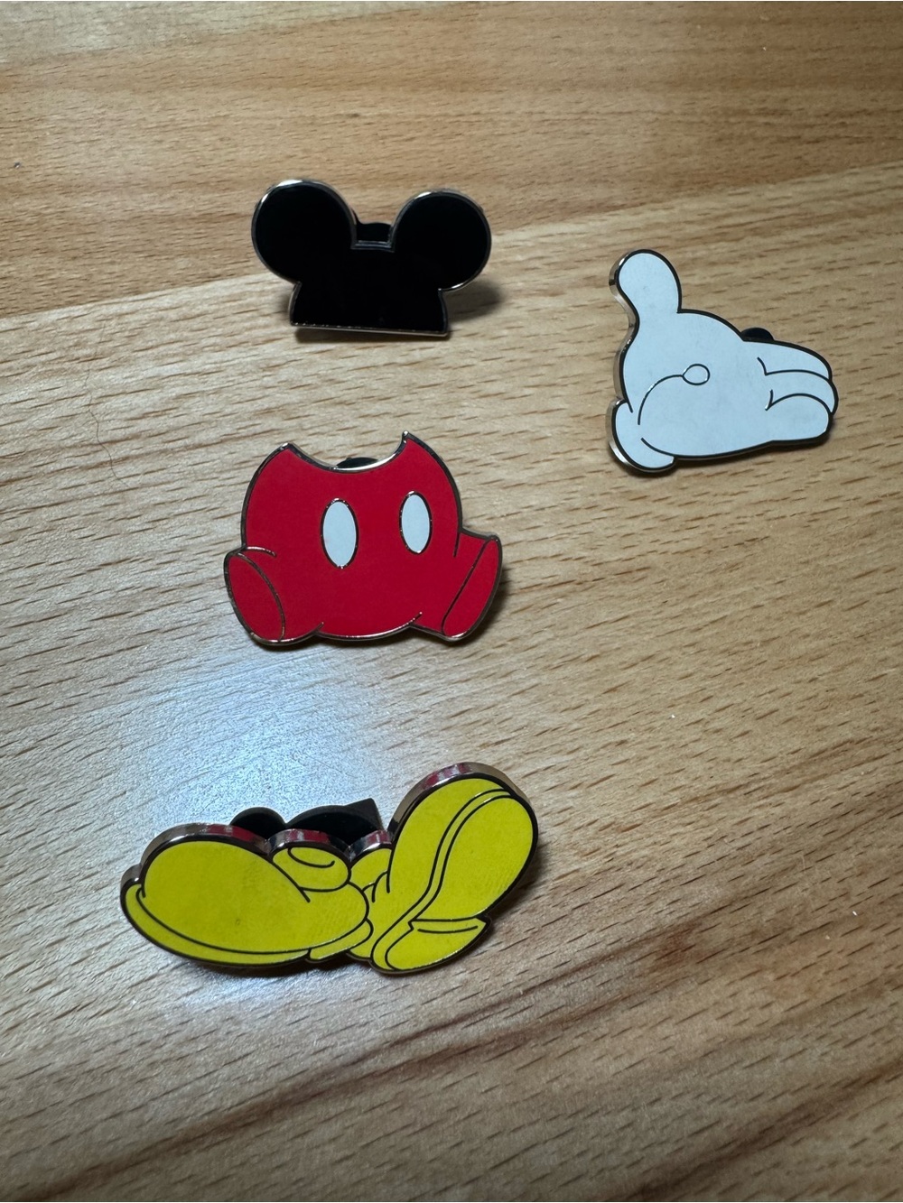 Disney Parks Mickey Mouse’s Iconic Look 4 Pin Set - Picture 1 of 6
